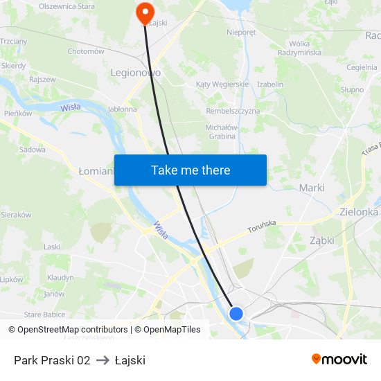 Park Praski 02 to Łajski map