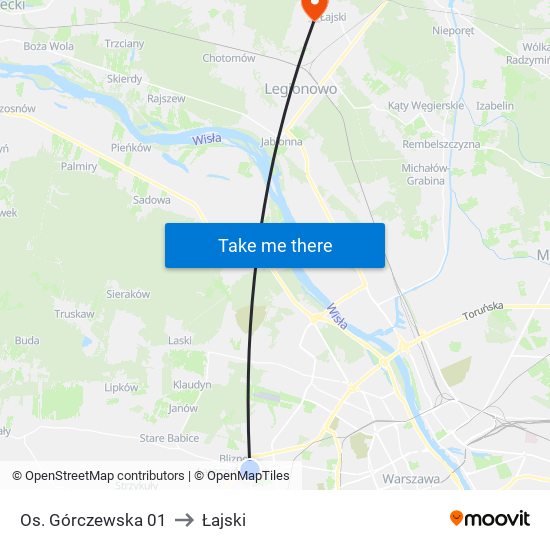 Os. Górczewska 01 to Łajski map