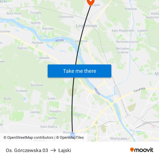 Os. Górczewska 03 to Łajski map