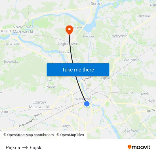 Piękna to Łajski map