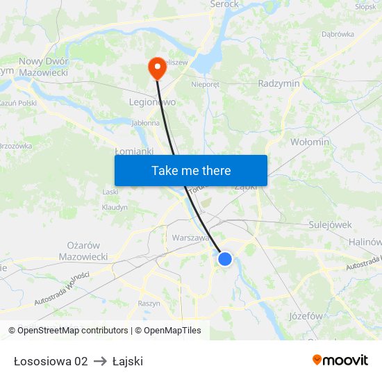 Łososiowa 02 to Łajski map