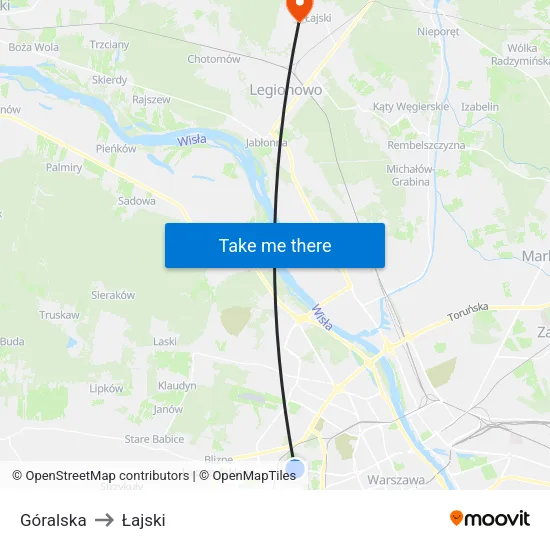 Góralska to Łajski map