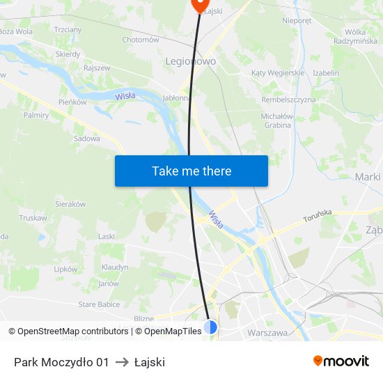 Park Moczydło 01 to Łajski map