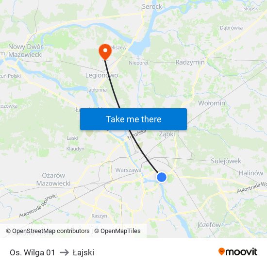 Os. Wilga 01 to Łajski map