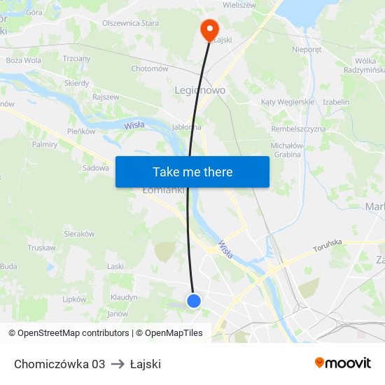 Chomiczówka 03 to Łajski map