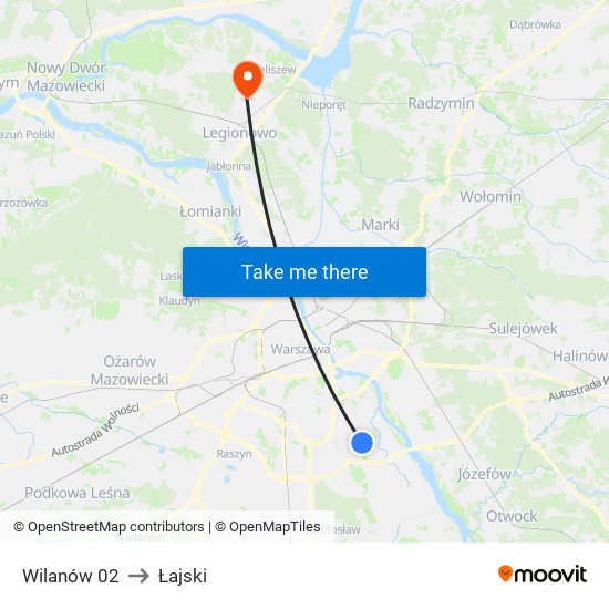 Wilanów 02 to Łajski map