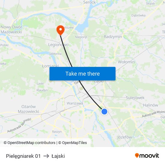 Pielęgniarek 01 to Łajski map