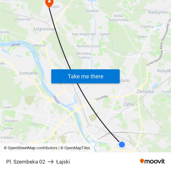 Pl. Szembeka 02 to Łajski map