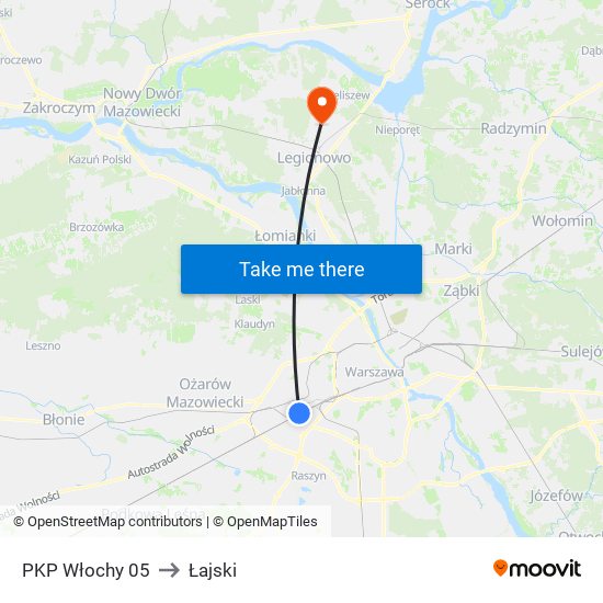 PKP Włochy 05 to Łajski map