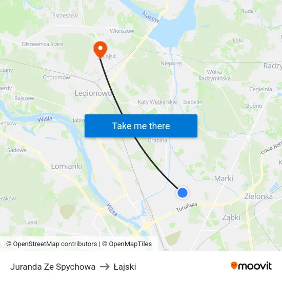 Juranda Ze Spychowa to Łajski map