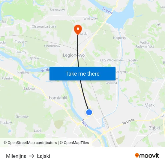 Milenijna to Łajski map