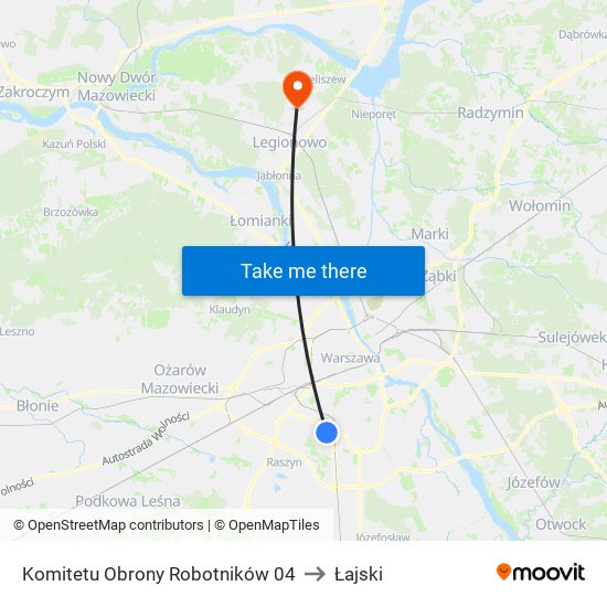 Komitetu Obrony Robotników 04 to Łajski map