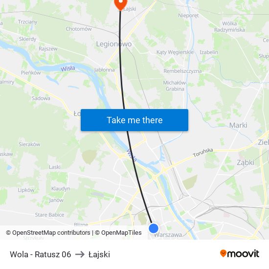 Wola - Ratusz 06 to Łajski map