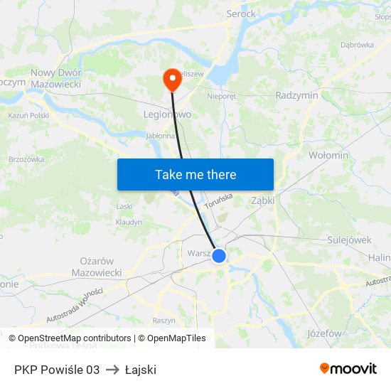 PKP Powiśle 03 to Łajski map