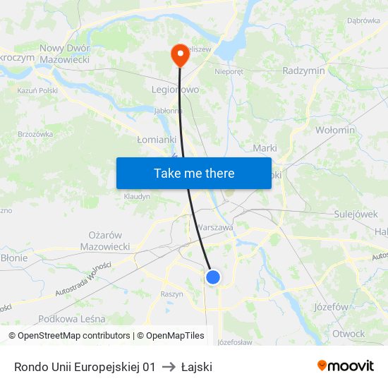 Rondo Unii Europejskiej 01 to Łajski map