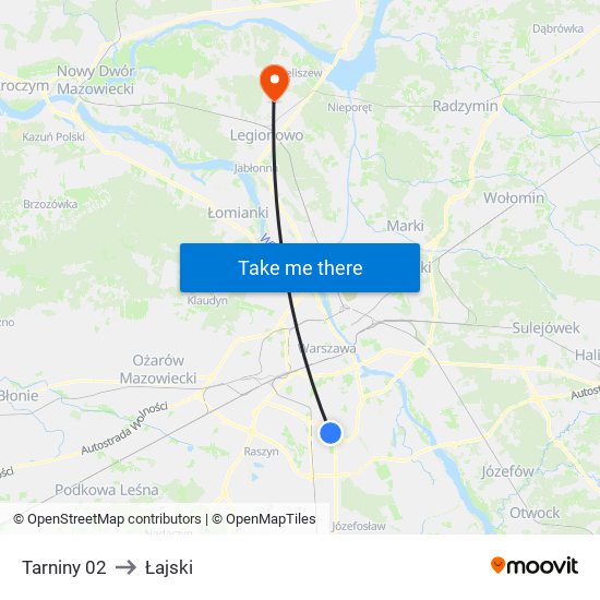 Tarniny 02 to Łajski map