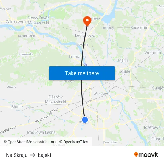 Na Skraju to Łajski map