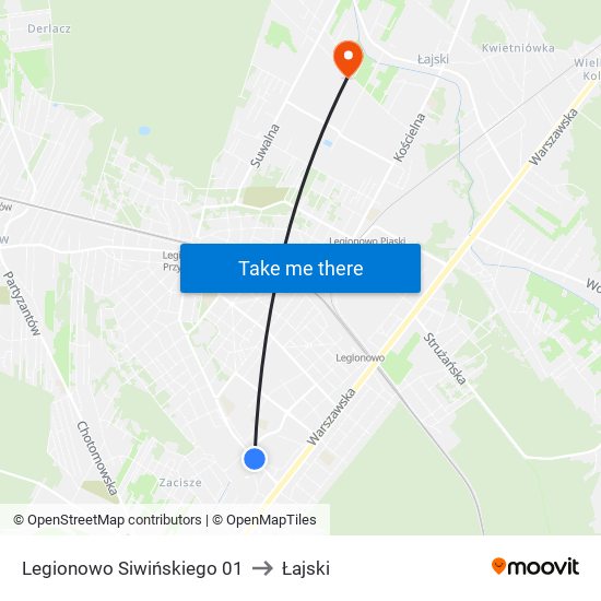 Legionowo Siwińskiego 01 to Łajski map