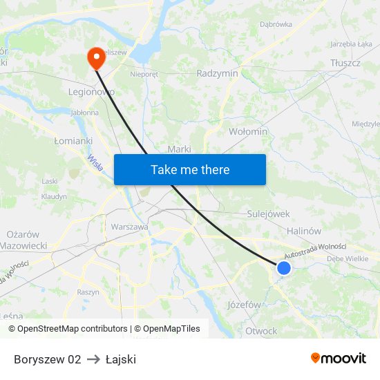 Boryszew 02 to Łajski map