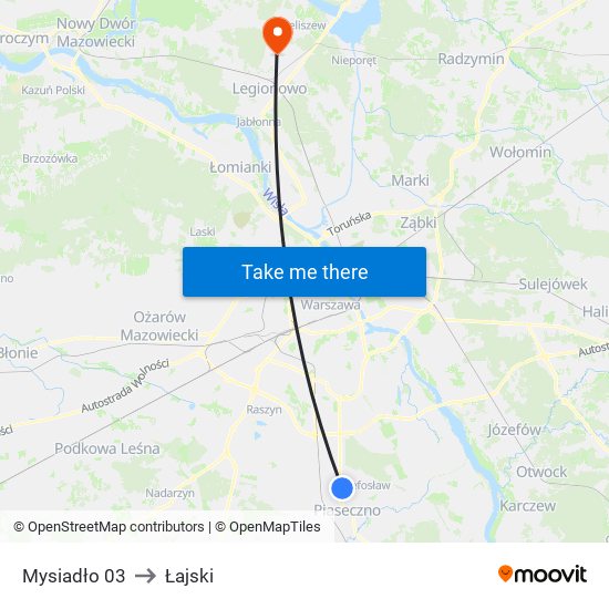 Mysiadło 03 to Łajski map