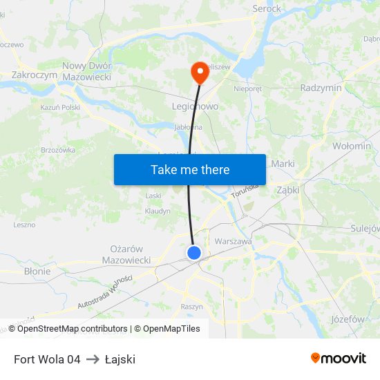 Fort Wola 04 to Łajski map