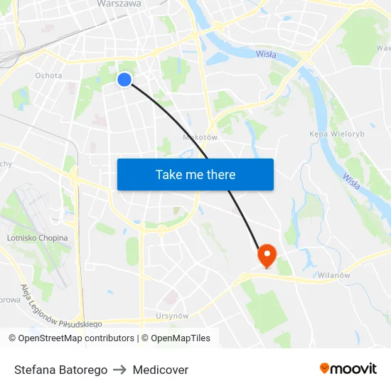 Stefana Batorego to Medicover map