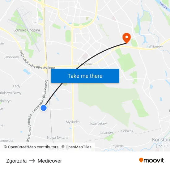 Zgorzała to Medicover map