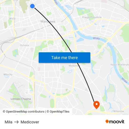 Miła to Medicover map