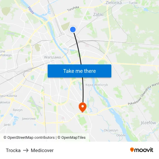 Trocka to Medicover map