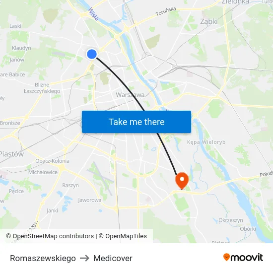 Romaszewskiego to Medicover map