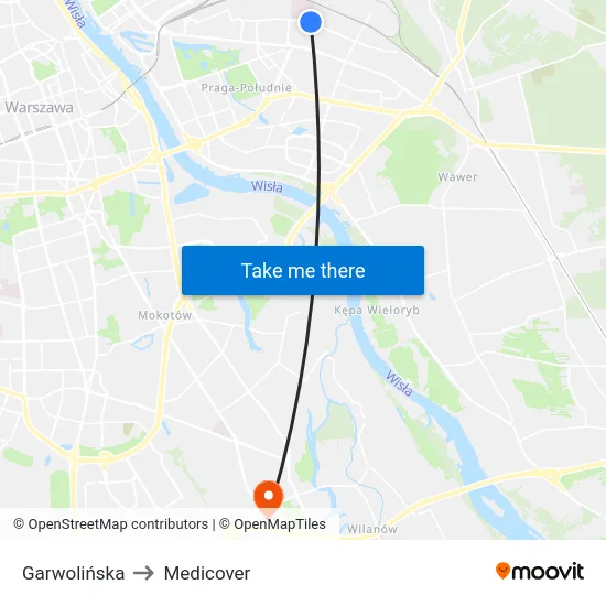 Garwolińska to Medicover map