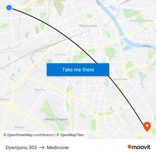 Dywizjonu 303 to Medicover map