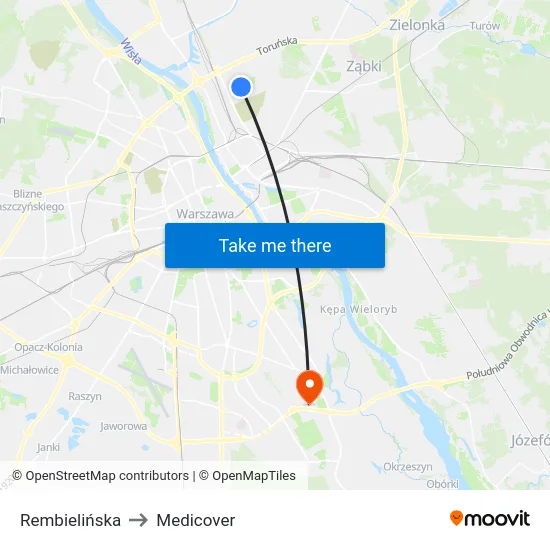 Rembielińska to Medicover map