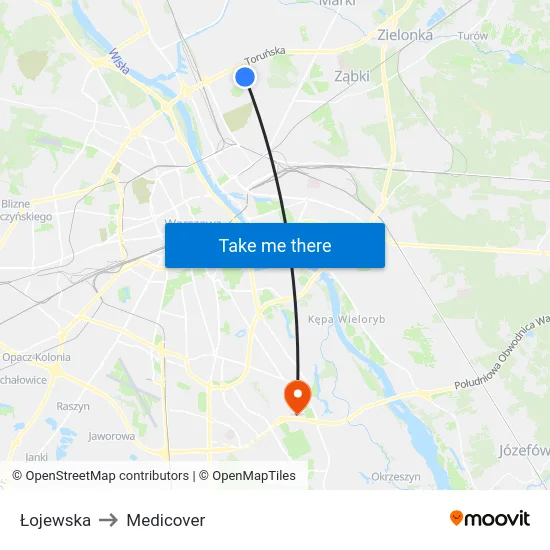 Łojewska to Medicover map