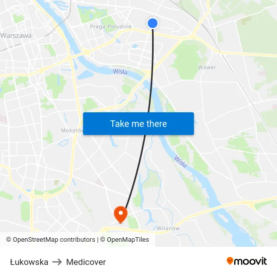 Łukowska to Medicover map