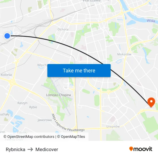 Rybnicka to Medicover map