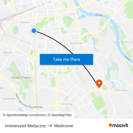 Uniwersytet Medyczny to Medicover map