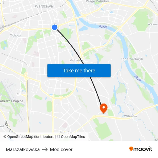 Marszałkowska to Medicover map