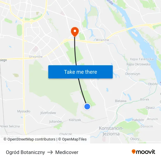 Ogród Botaniczny to Medicover map