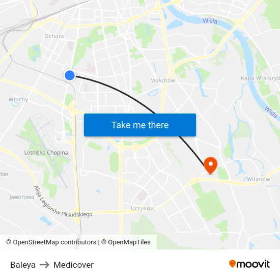 Baleya to Medicover map
