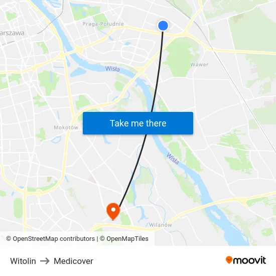 Witolin to Medicover map