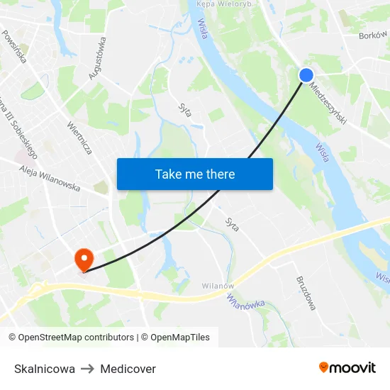 Skalnicowa to Medicover map