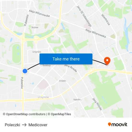 Poleczki to Medicover map
