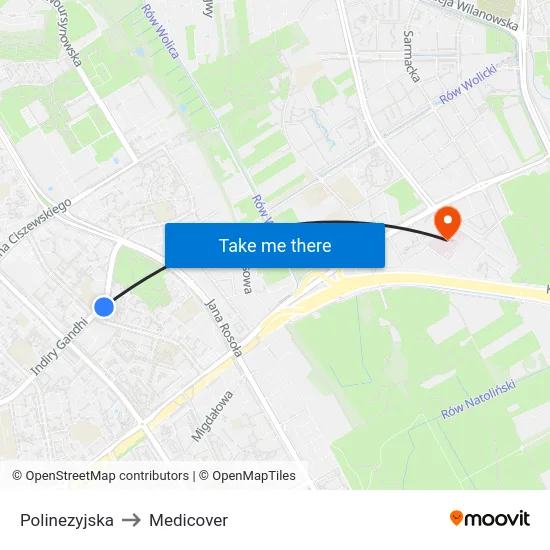 Polinezyjska to Medicover map