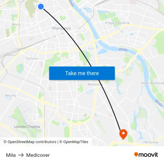 Miła to Medicover map