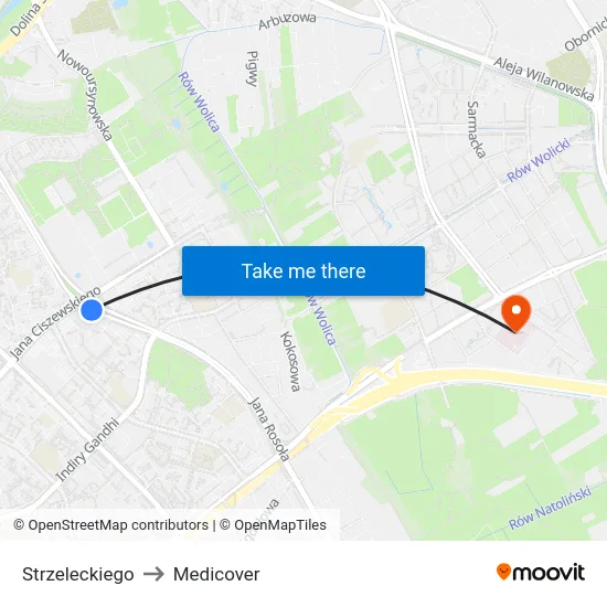 Strzeleckiego to Medicover map