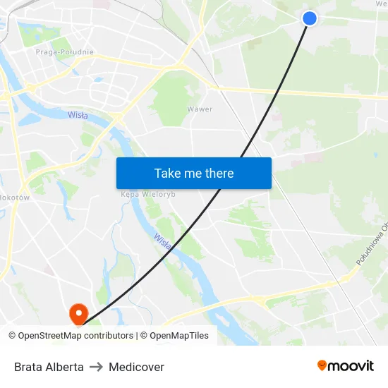 Brata Alberta to Medicover map