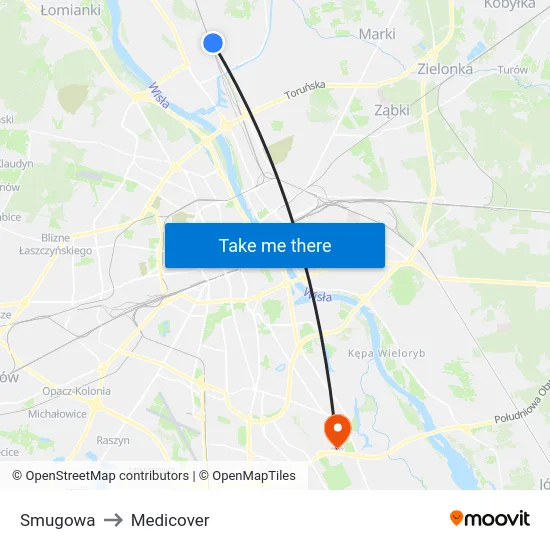 Smugowa to Medicover map