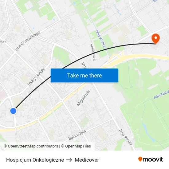 Hospicjum Onkologiczne to Medicover map