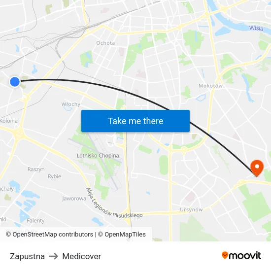 Zapustna to Medicover map